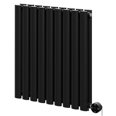Boone Matt Black Colore Horizontal Digital Thermostatic Electric Double Panel Radiator | | Mild Steel | 600Mm X 540Mm