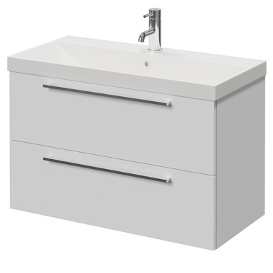 Napoli 390 Wall Mounted 2 Drawer Vanity Unit with Rimini Basin
