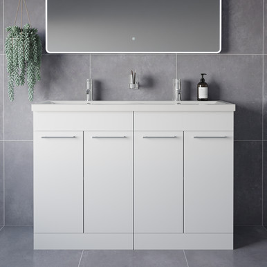 Napoli 390 4 Door Vanity Unit with Double Glide Basins