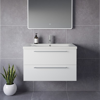 Napoli 460 Wall Mounted 2 Drawer Vanity Unit with Glide Basin