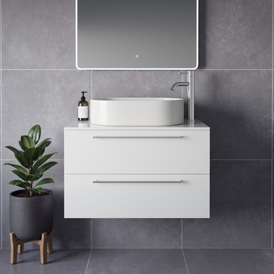 Napoli 460 Wall Mounted 2 Drawer Vanity Unit for Countertop Basins