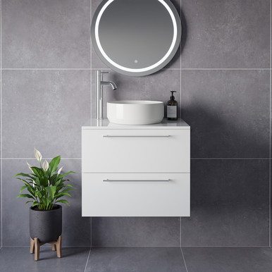 Napoli 460 Wall Mounted 2 Drawer Vanity Unit for Countertop Basins