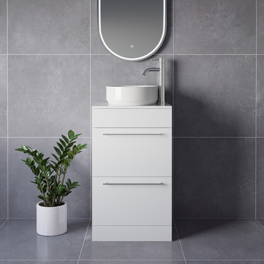 Napoli 390 2 Drawer Vanity Unit for Countertop Basins
