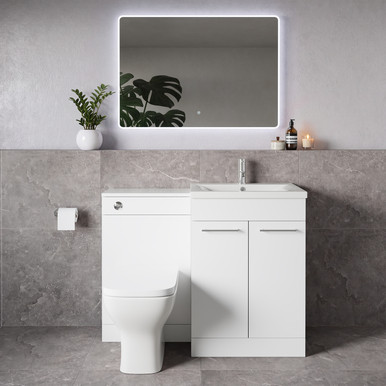 Napoli 460 2 Door Vanity Unit Toilet Suite with Glide Basin