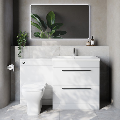 Napoli 460 Cento 2 Drawer Vanity Unit Toilet Suite with Glide Basin