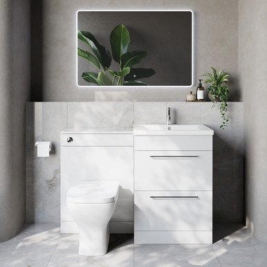 Napoli 460 Cento 2 Drawer Vanity Unit Toilet Suite with Glide Basin