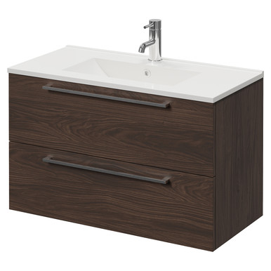 Napoli 390 Wall Mounted 2 Drawer Vanity Unit with Angel Basin
