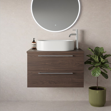 Napoli 390 Wall Mounted 2 Drawer Vanity Unit for Countertop Basins