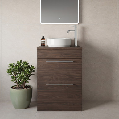 Napoli 390 2 Drawer Vanity Unit for Countertop Basins