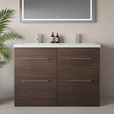 Napoli 390 4 Drawer Vanity Unit with Double Glide Basins
