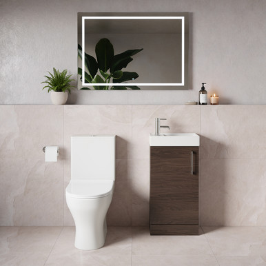 Napoli Cube Single Door Vanity Unit and Jubilee Toilet Suite with Align Basin