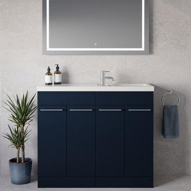 Napoli 250 4 Door Vanity Unit with Square Silvo Basin