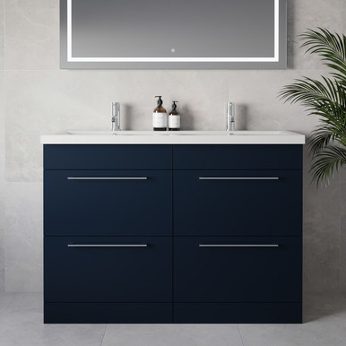 Napoli 390 4 Drawer Vanity Unit with Double Glide Basins