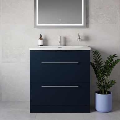 Napoli 390 2 Drawer Vanity Unit with Arc Basin