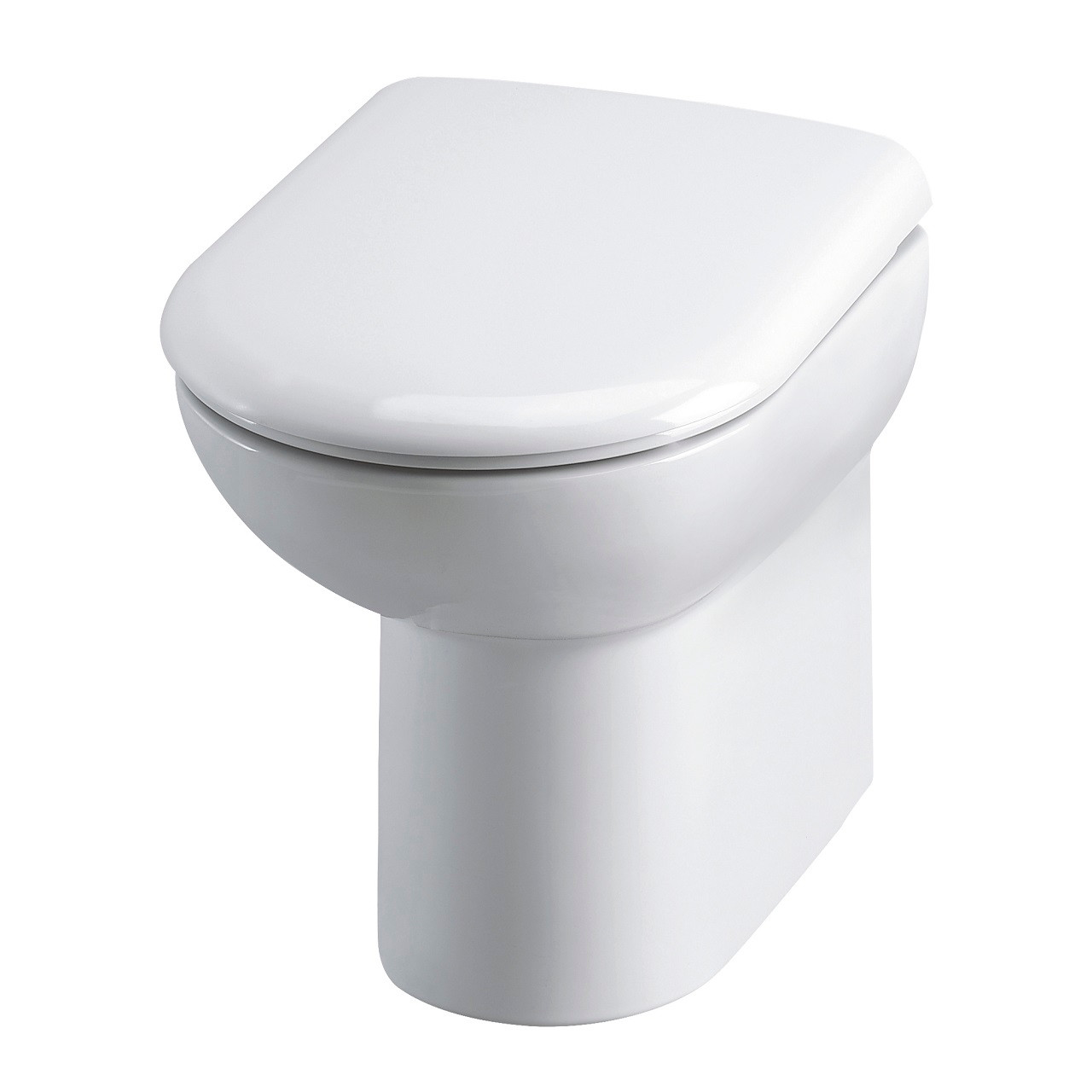 Nuie Lawton Comfort Height Round Back to Wall Toilet Pan