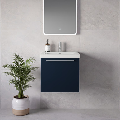 Napoli 390 Wall Mounted Single Drawer Vanity Unit with Glide Basin