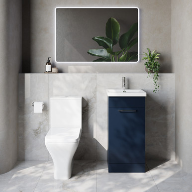 Napoli 390 Single Door Vanity Unit and Kingston Toilet Suite with Glide Basin