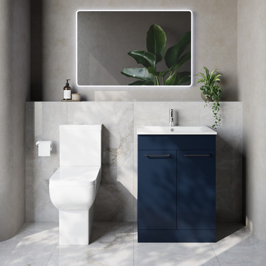 Napoli 460 2 Door Vanity Unit and Tacoma Comfort Height Toilet Suite with Angel Basin