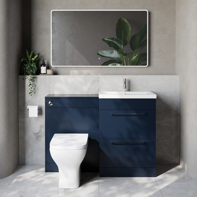Napoli 390 Cento 2 Drawer Vanity Unit Toilet Suite with Glide Basin