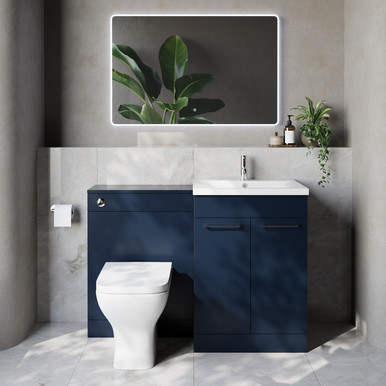 Napoli 460 Cento 2 Door Vanity Unit Toilet Suite with Glide Basin