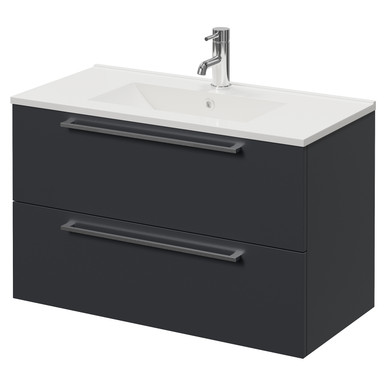 Napoli 390 Wall Mounted 2 Drawer Vanity Unit with Angel Basin