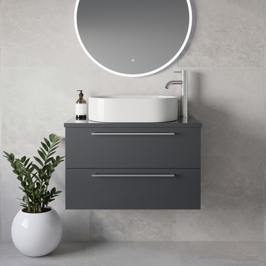 Napoli 390 Wall Mounted 2 Drawer Vanity Unit for Countertop Basins