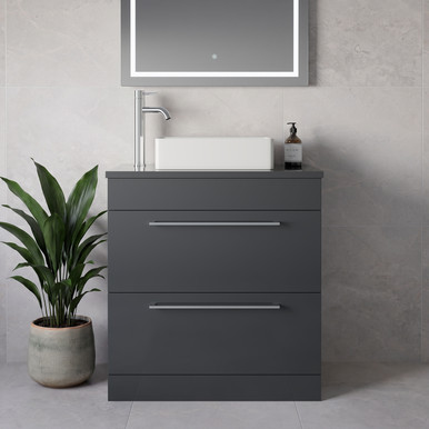 Napoli 390 2 Drawer Vanity Unit for Countertop Basins
