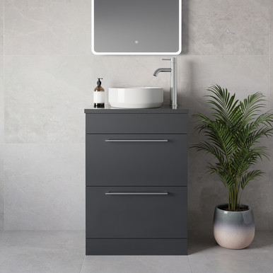 Napoli 390 2 Drawer Vanity Unit for Countertop Basins