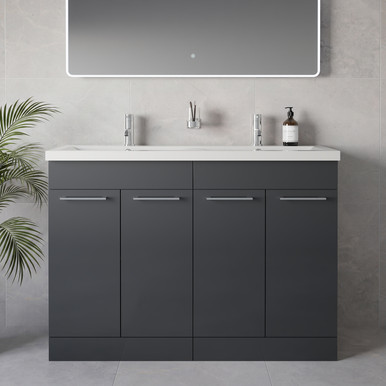 Napoli 390 4 Door Vanity Unit with Double Glide Basins