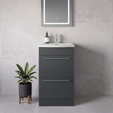 Napoli 390 2 Drawer Vanity Unit with Arc Basin