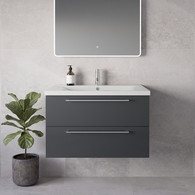 Napoli 460 Wall Mounted 2 Drawer Vanity Unit with Glide Basin