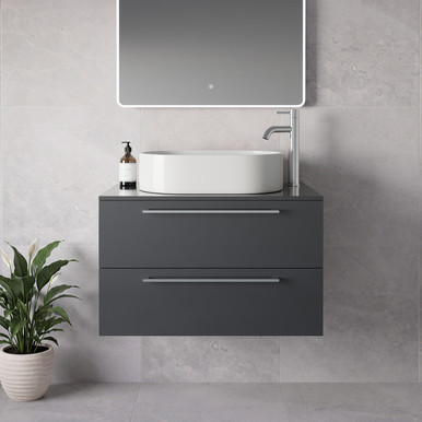 Napoli 460 Wall Mounted 2 Drawer Vanity Unit for Countertop Basins