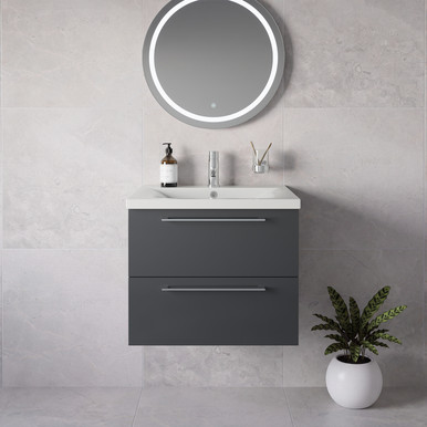Napoli 460 Wall Mounted 2 Drawer Vanity Unit with Glide Basin