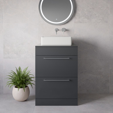 Napoli 460 2 Drawer Vanity Unit for Countertop Basins