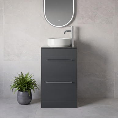 Napoli 390 2 Drawer Vanity Unit for Countertop Basins