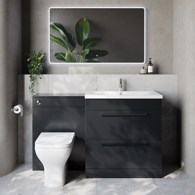 Napoli 460 Cento 2 Drawer Vanity Unit Toilet Suite with Glide Basin