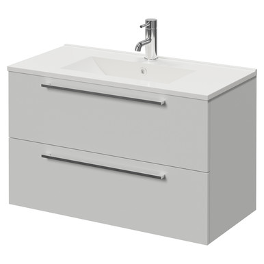 Napoli 390 Wall Mounted 2 Drawer Vanity Unit with Angel Basin