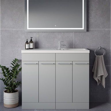 Napoli 250 4 Door Vanity Unit with Square Silvo Basin