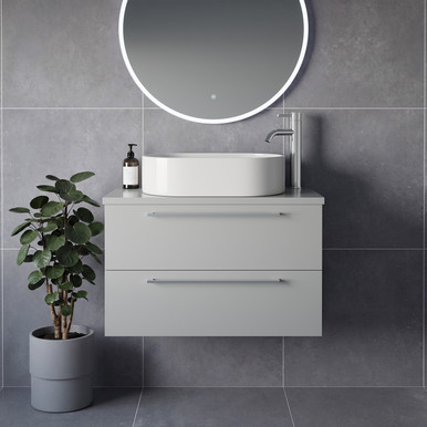 Napoli 390 Wall Mounted 2 Drawer Vanity Unit for Countertop Basins