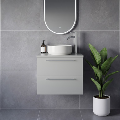 Napoli 390 Wall Mounted 2 Drawer Vanity Unit for Countertop Basins