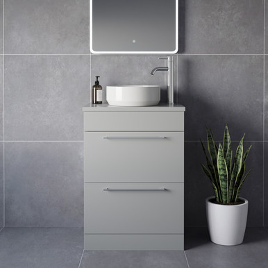Napoli 390 2 Drawer Vanity Unit for Countertop Basins