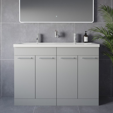 Napoli 390 4 Door Vanity Unit with Double Glide Basins