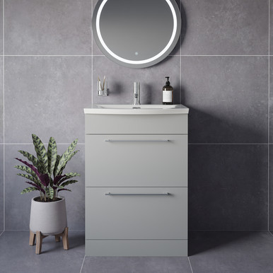Napoli 390 2 Drawer Vanity Unit with Arc Basin