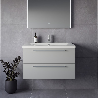Napoli 460 Wall Mounted 2 Drawer Vanity Unit with Glide Basin