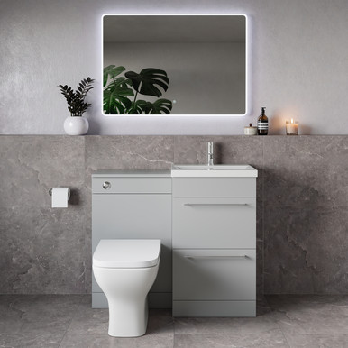 Napoli 390 2 Drawer Vanity Unit Toilet Suite with Glide Basin