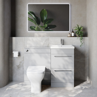 Napoli 390 Cento 2 Drawer Vanity Unit Toilet Suite with Glide Basin