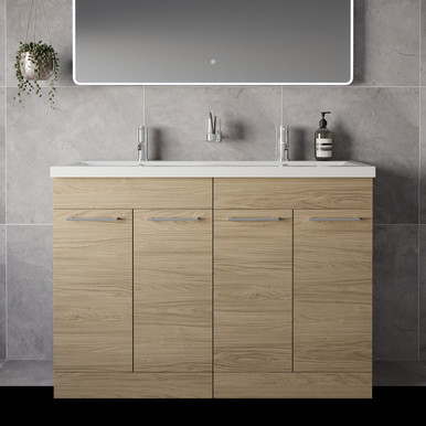 Napoli 390 4 Door Vanity Unit with Double Glide Basins