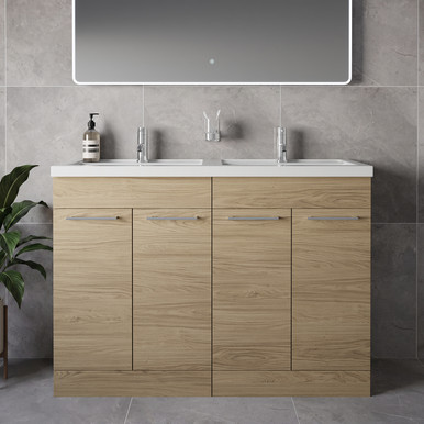Napoli 390 4 Door Vanity Unit with Double Lucia Basins