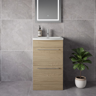 Napoli 390 2 Drawer Vanity Unit with Arc Basin