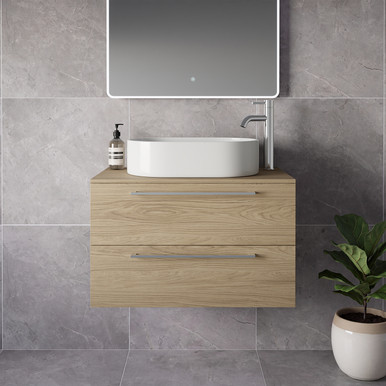 Napoli 460 Wall Mounted 2 Drawer Vanity Unit for Countertop Basins